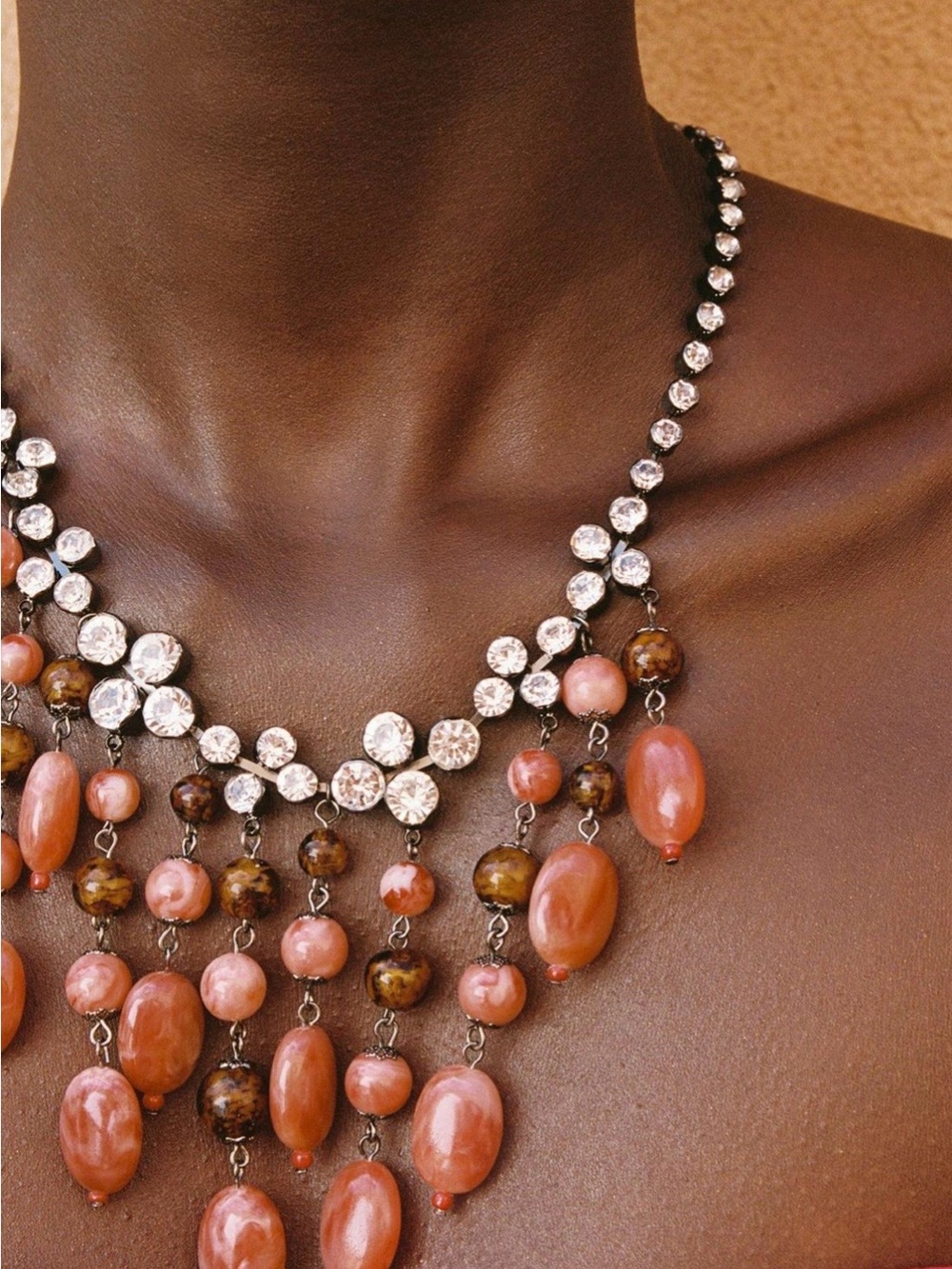 Zara Waterfall Jewel Stone Statement Necklace. Brand new!